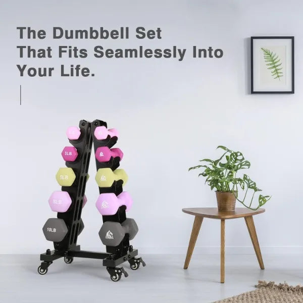 Dumbbell Hand Weights, Anti-Slip and Anti-Roll for Strength Training