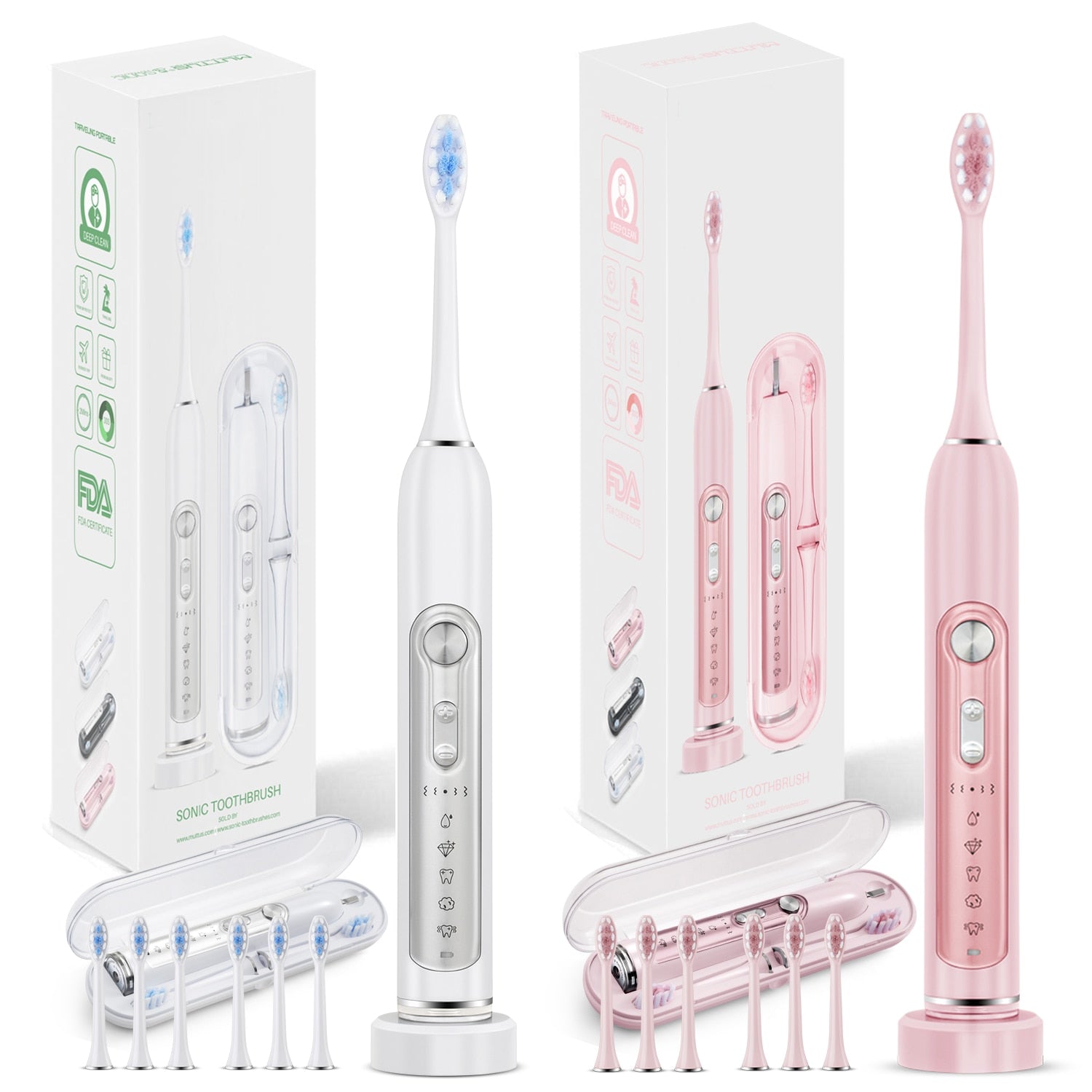 SUBORT Super Sonic Electric Toothbrushes for Adults and Kids - peacefulpluslounge