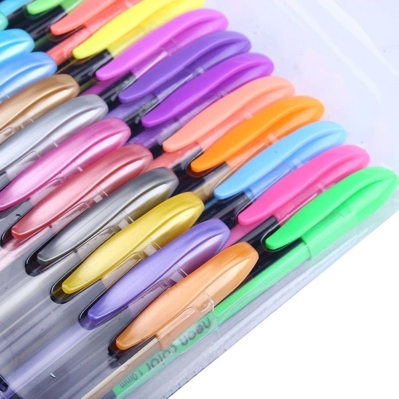 Gel Color Pens Art Markers Fine Tip Kit - peacefulpluslounge