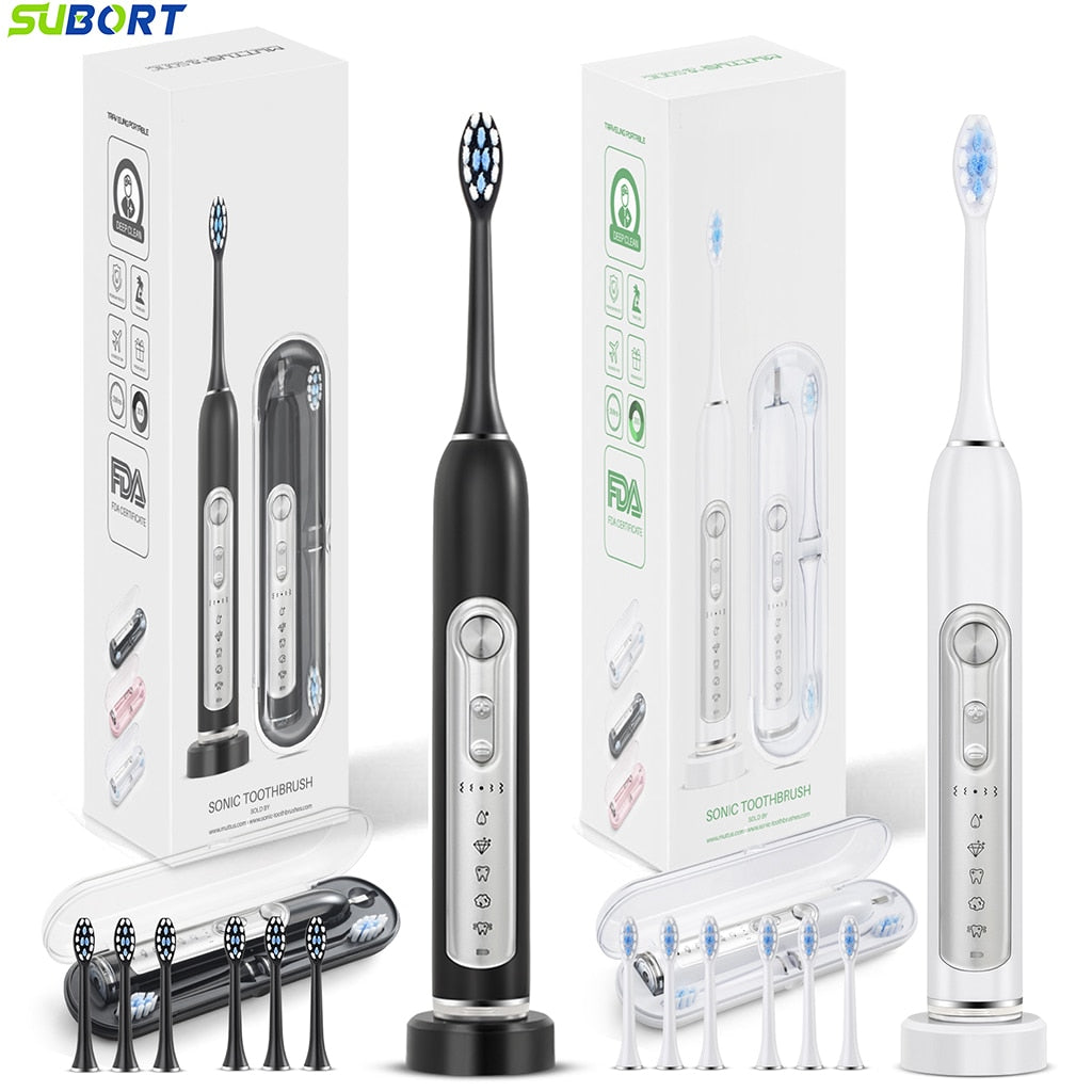 SUBORT Super Sonic Electric Toothbrushes for Adults and Kids - peacefulpluslounge